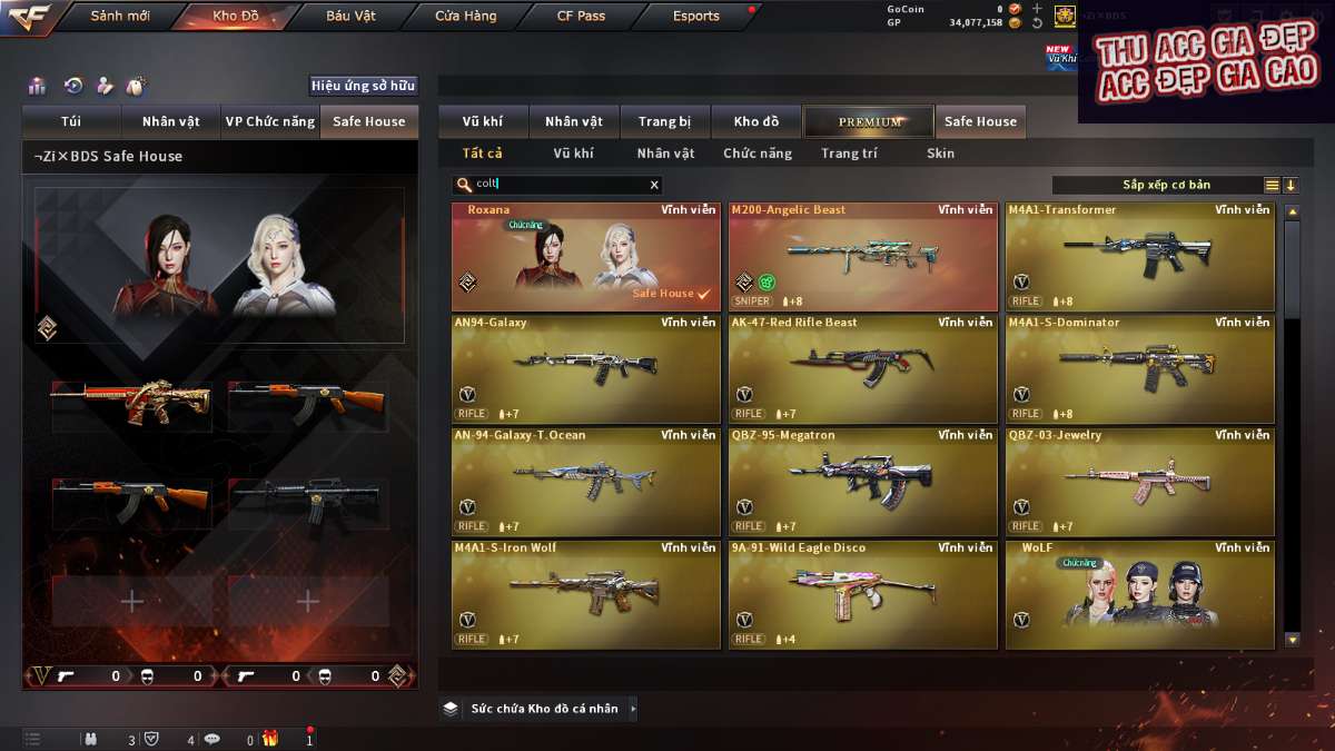 shop acc cf uy tin gia re